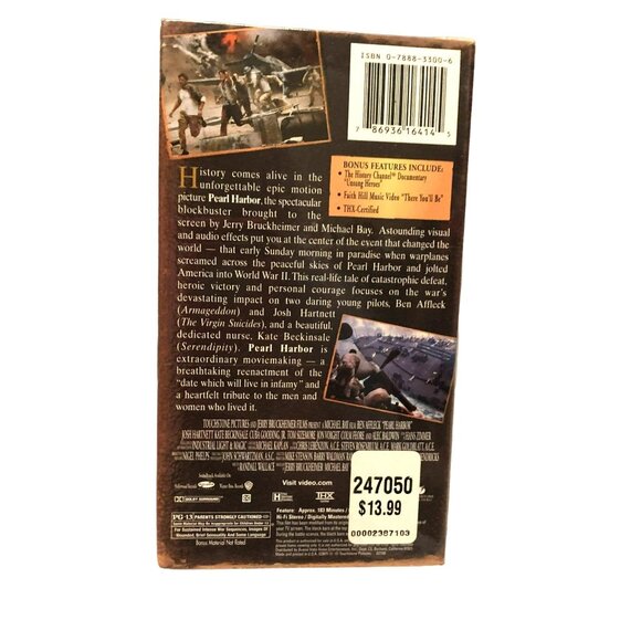 NIB PEARL HARBOR 60TH ANNIVERSARY COMMEMORATIVE ED VHS 2001 BEN AFFLECK SEALED - Picture 2 of 2